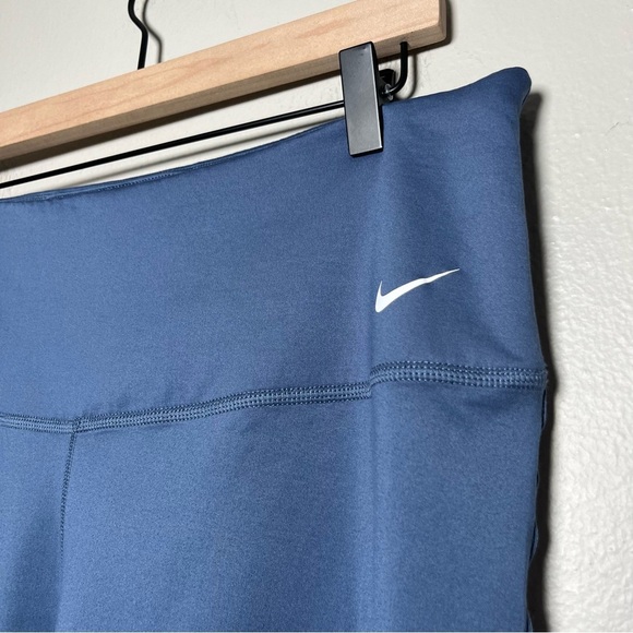 Nike One Women's Therma-FIT Diffused Blue HW 7/8 Leggings XXL Gym Winter Outdoor - Picture 5 of 14